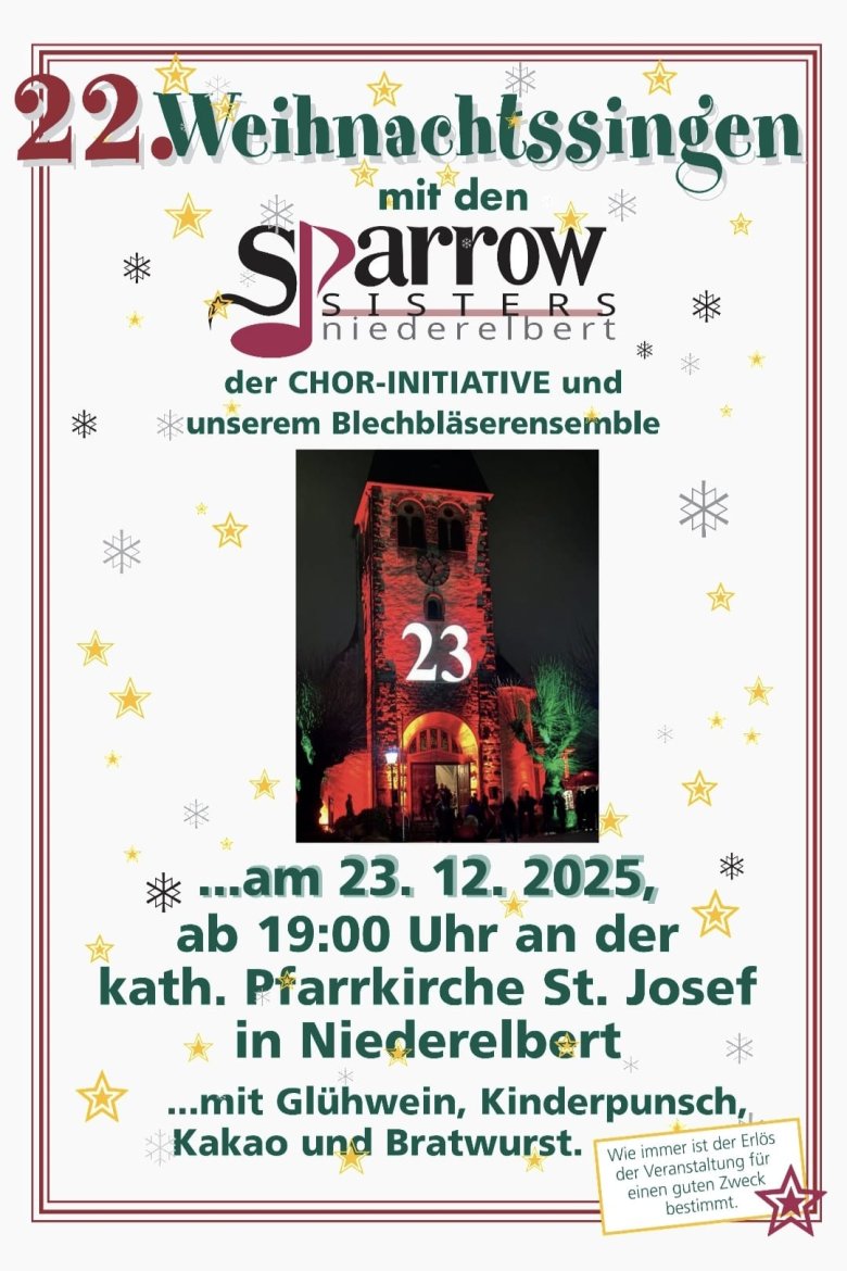 Plakat Einladung zum Weihnachtssingen